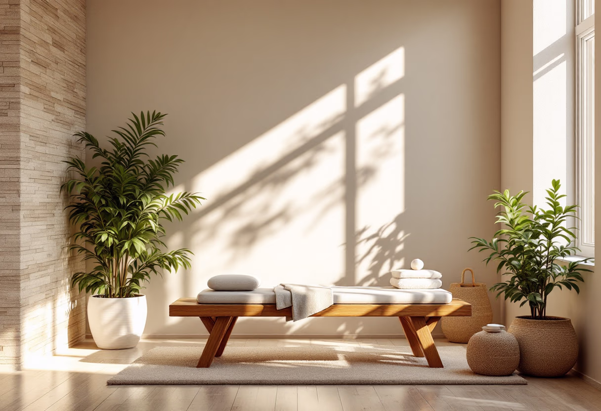 [background image] image of a serene clinic environment (for an acupuncturist)
