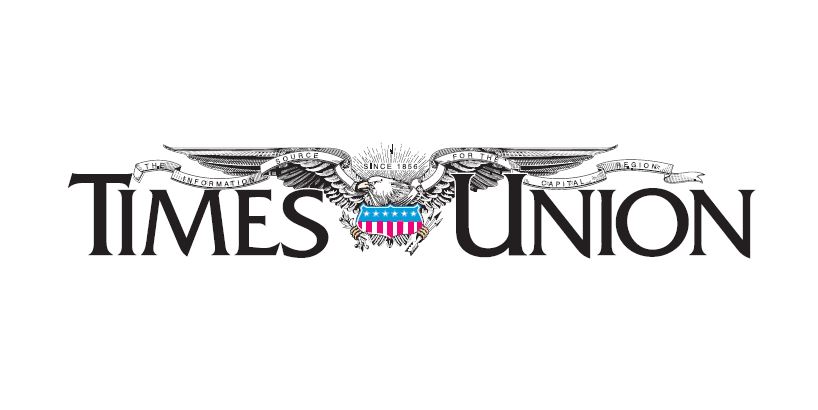Times Union newspaper logo with stylized eagle emblem and banner above the text.