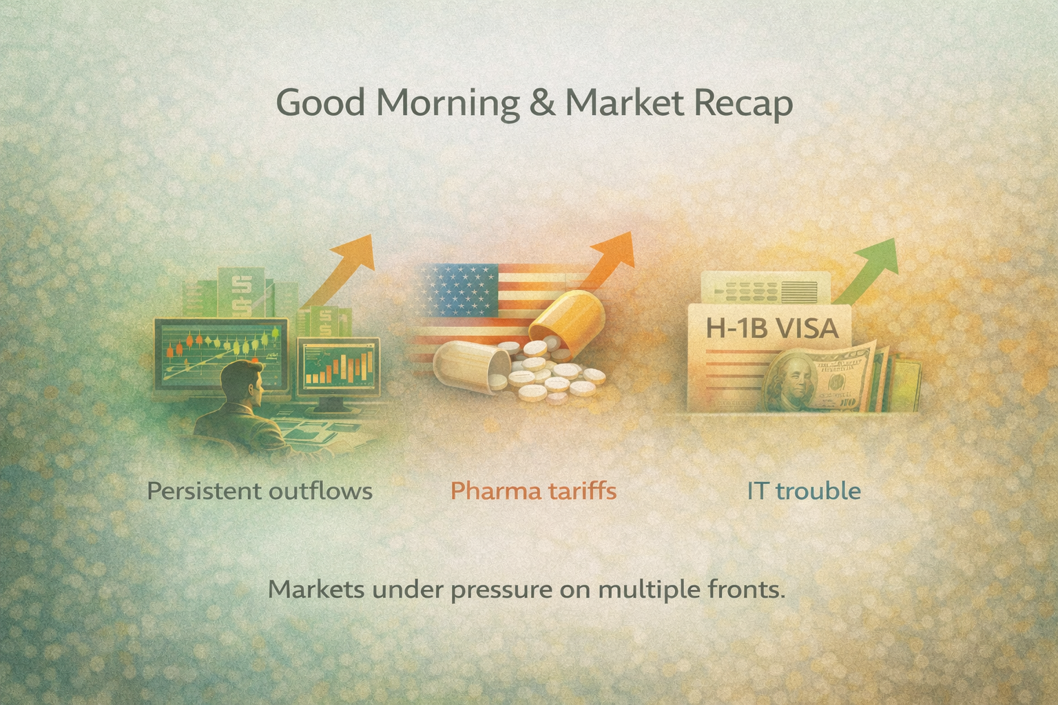 September 26, 2025 | Pharma Tariffs, IT Pressure, and Risk-Off Signals