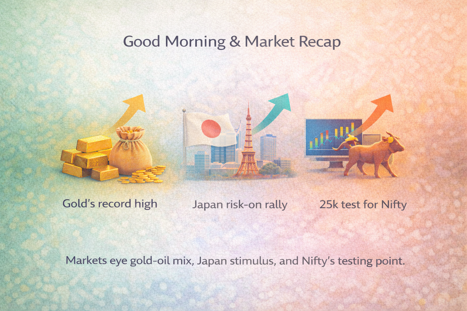 October 6, 2025 | Gold at Record Highs, Japan Risk-On Signals, and Nifty’s 25k Test