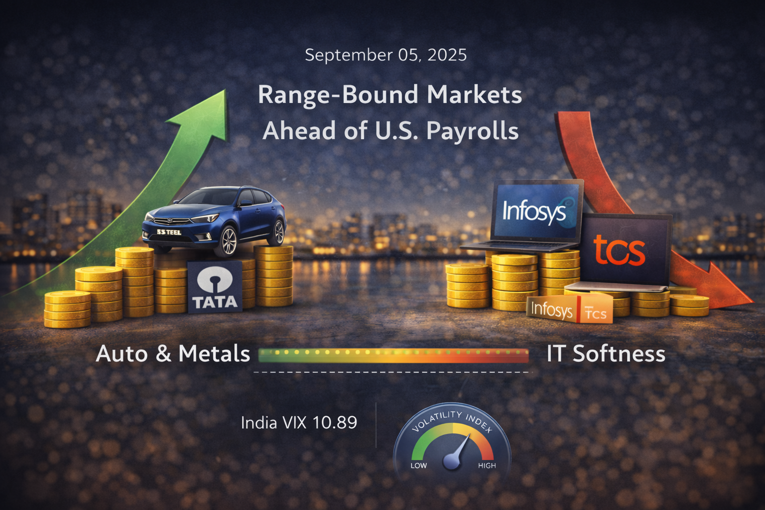 September 05, 2025 | Pre-Data Caution, Auto Strength, and Range-Bound Markets