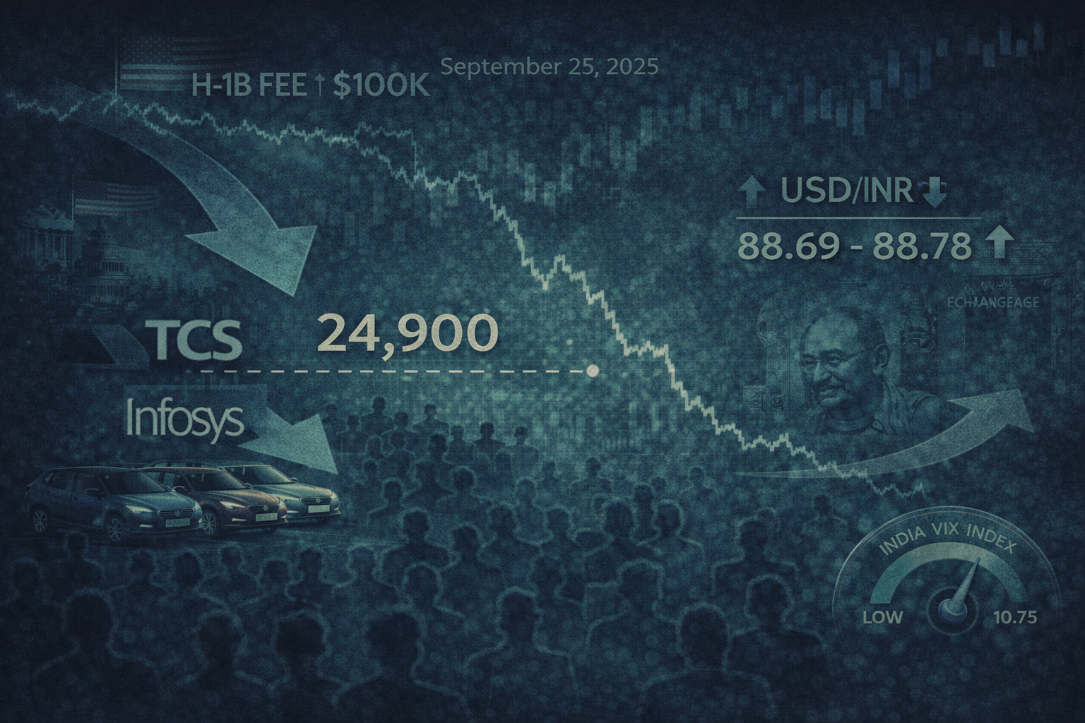 September 25, 2025 | IT Shock, Rupee Pressure, and the Breakdown Below 24,900