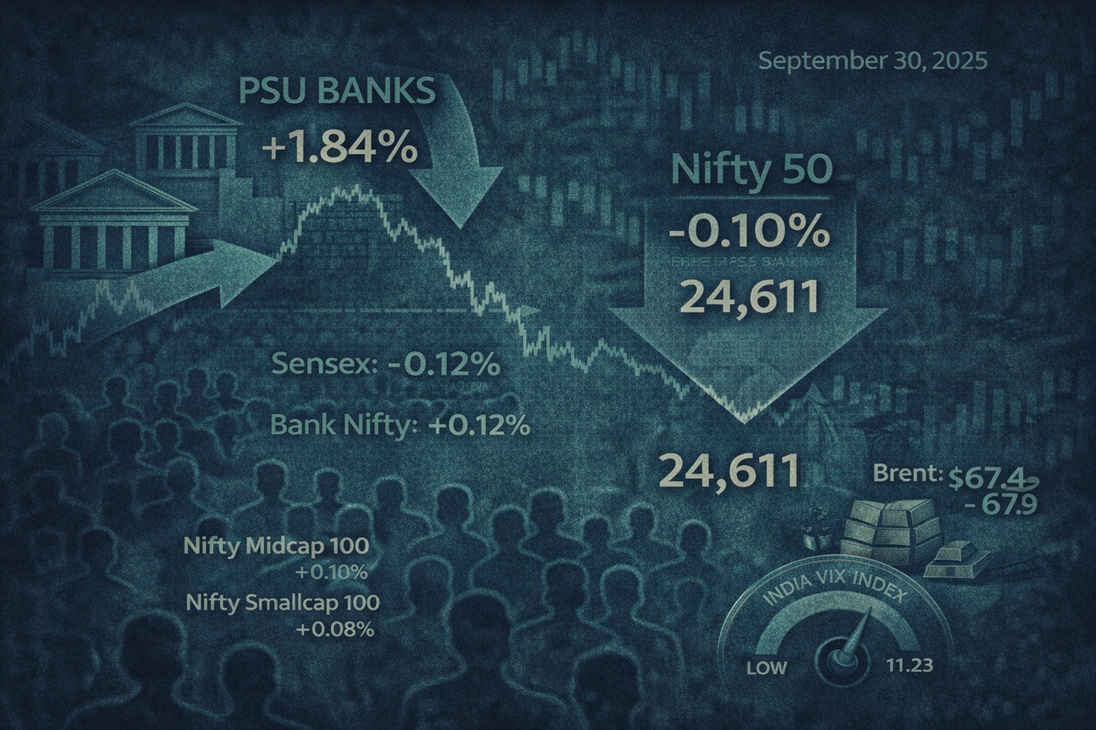 September 30, 2025 | Expiry-Day Volatility, PSU Bank Strength, and Policy-Watch Signals