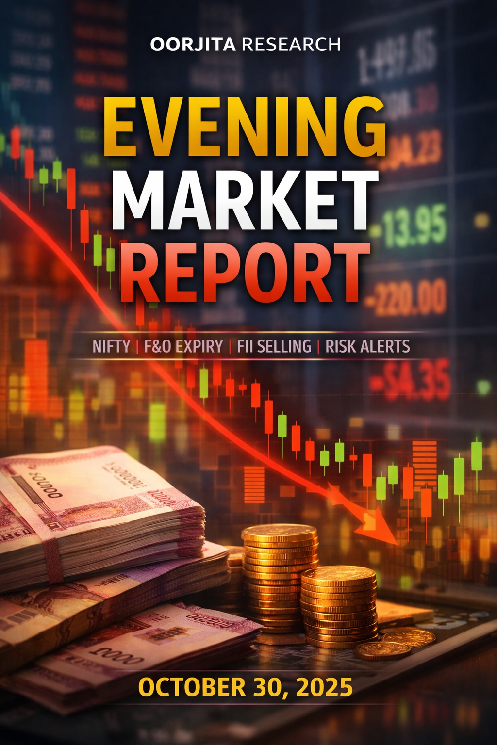 October 30, 2025 | FII Selling Resumption, Rupee Breach, and Expiry Risk