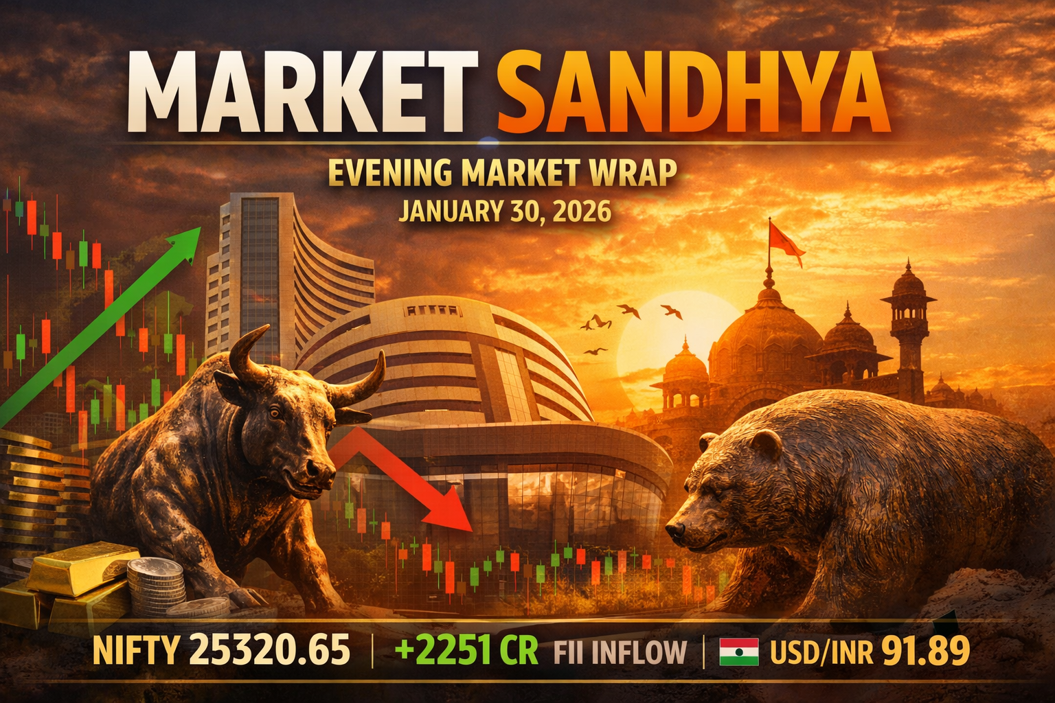 January 30, 2026 | Metal Sector Meltdown, Silver ETF Crash, FII Buying Returns, and Nifty Holds Key 24,000–26,000 Range