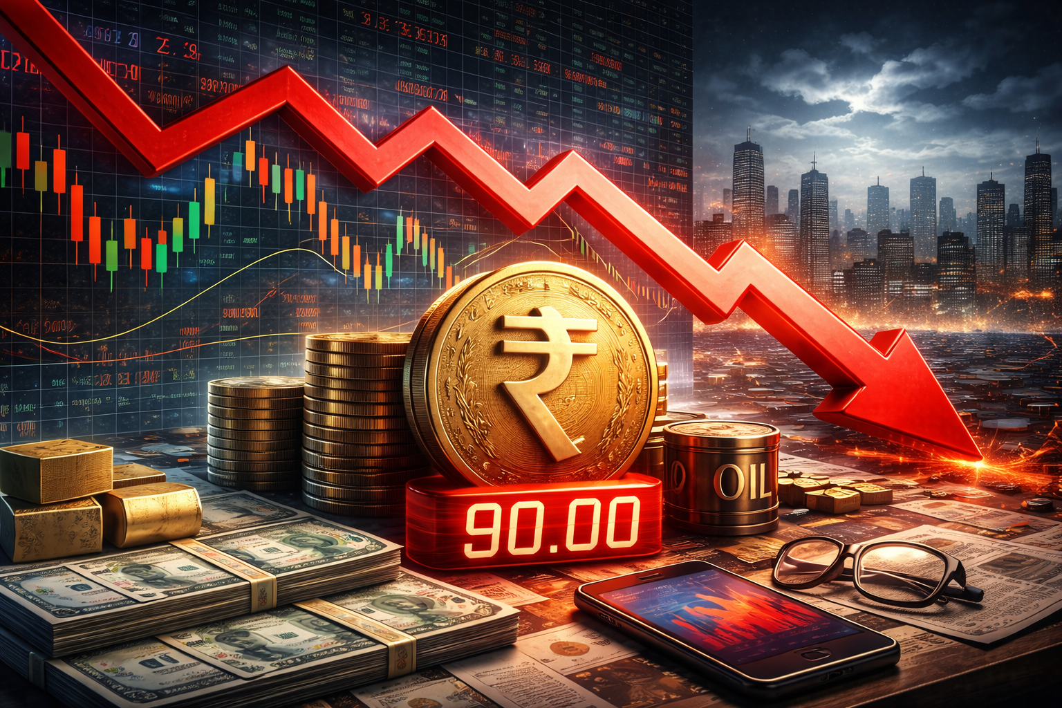 December 4, 2025 | Rupee Breaches 90 as Nifty Extends Losing Streak, Meesho IPO Sees Strong Demand, and Dow Nears Record High
