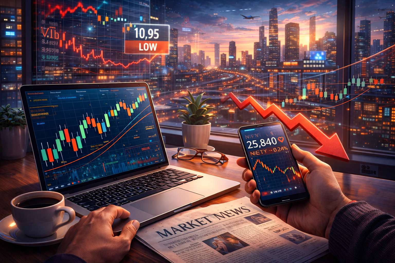 December 10, 2025 | Nifty Rejects 26,000 Again as FII Outflows Hit ₹13,648 Crore, India VIX Signals Complacency, and Fed Policy Looms