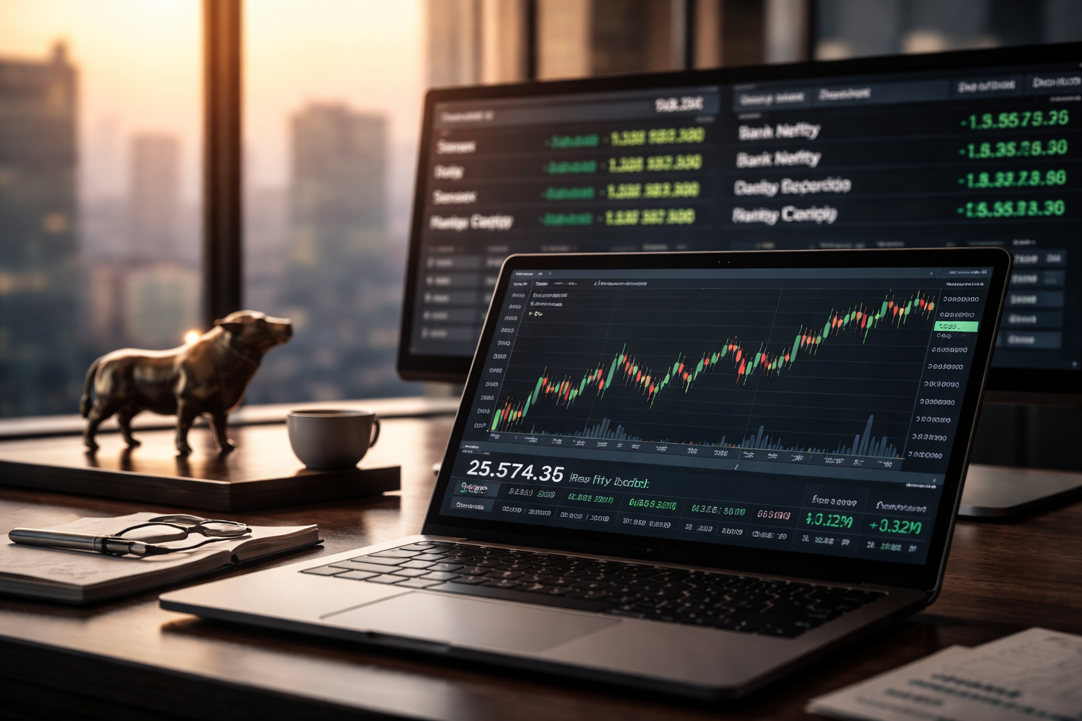 November 10, 2025 | Nifty Rebounds to 25,574 as IT Surges 1.62%, DIIs Offset ₹4,115 Cr FII Selling, and 50-Day EMA Holds Firm