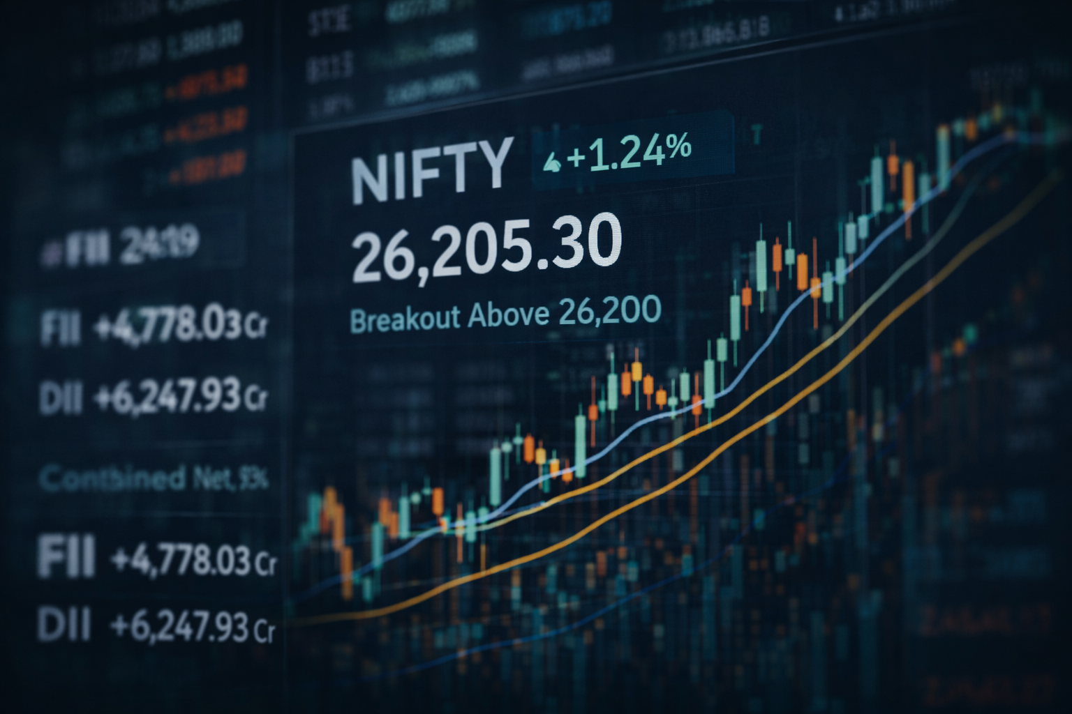 November 26, 2025 | Nifty Surges 1.24% Above 26,200 as FII Buying Returns with ₹4,778 Cr and Broad-Based Rally Confirms Breakout