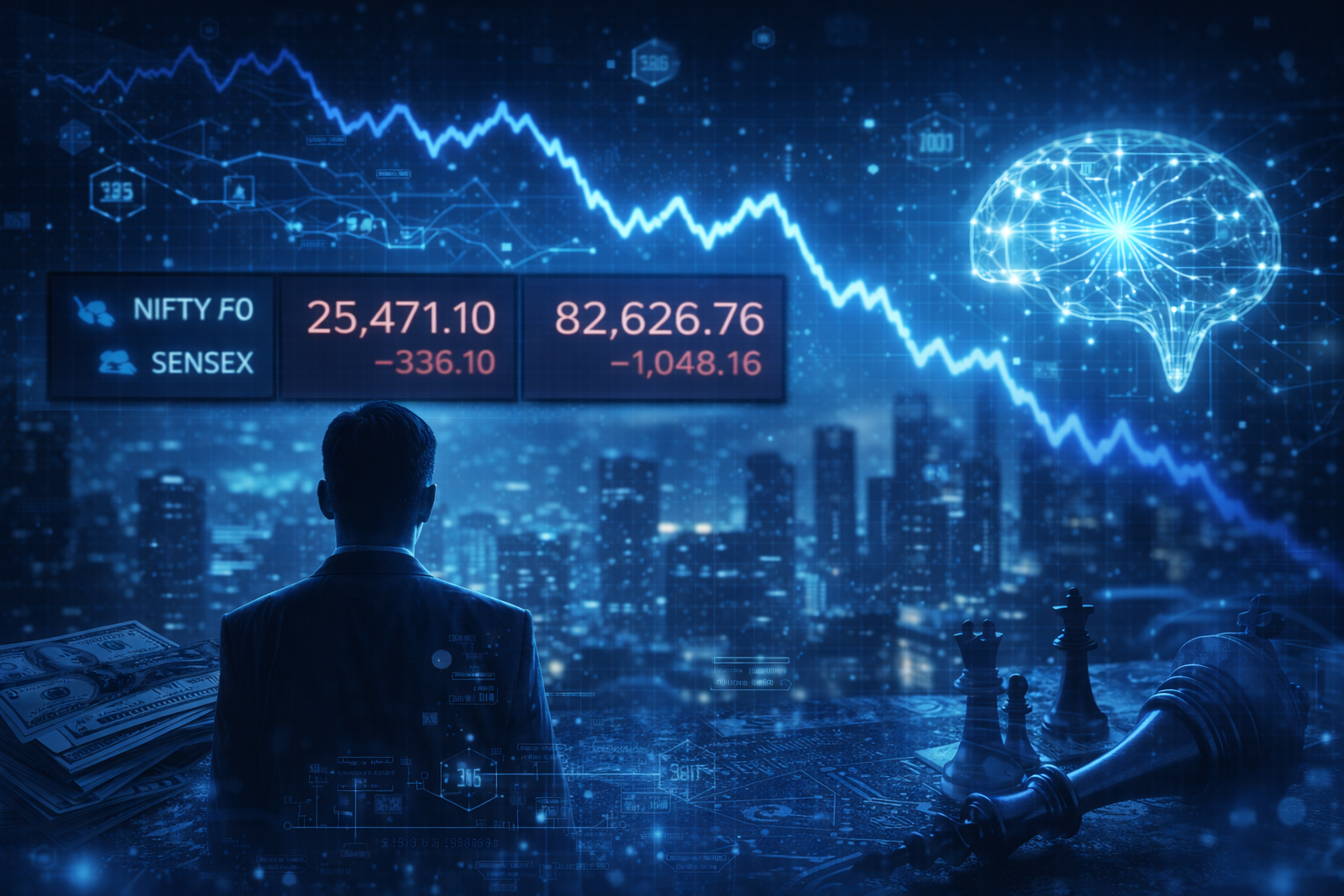 February 13, 2026 | IT Carnage Deepens as Markets Extend Losses, Breadth Deteriorates Sharply, and 25,400 Emerges as the Next Line of Defence