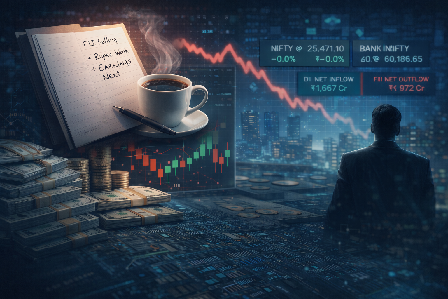 February 16, 2026 | Markets Trade Sideways as Weak Breadth Persists, DII Buying Offsets FII Selling, and 60,000 Remains the Bank Nifty Pivot