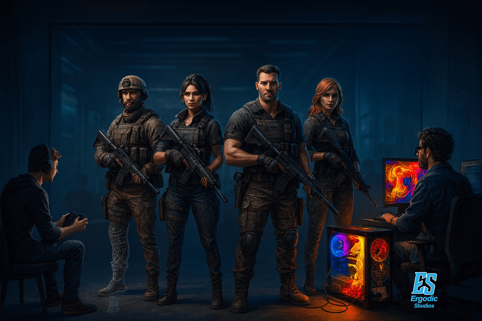 Video game shooter squad in development