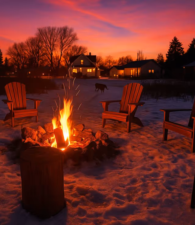 Relax by the fire and share stories under the stars.