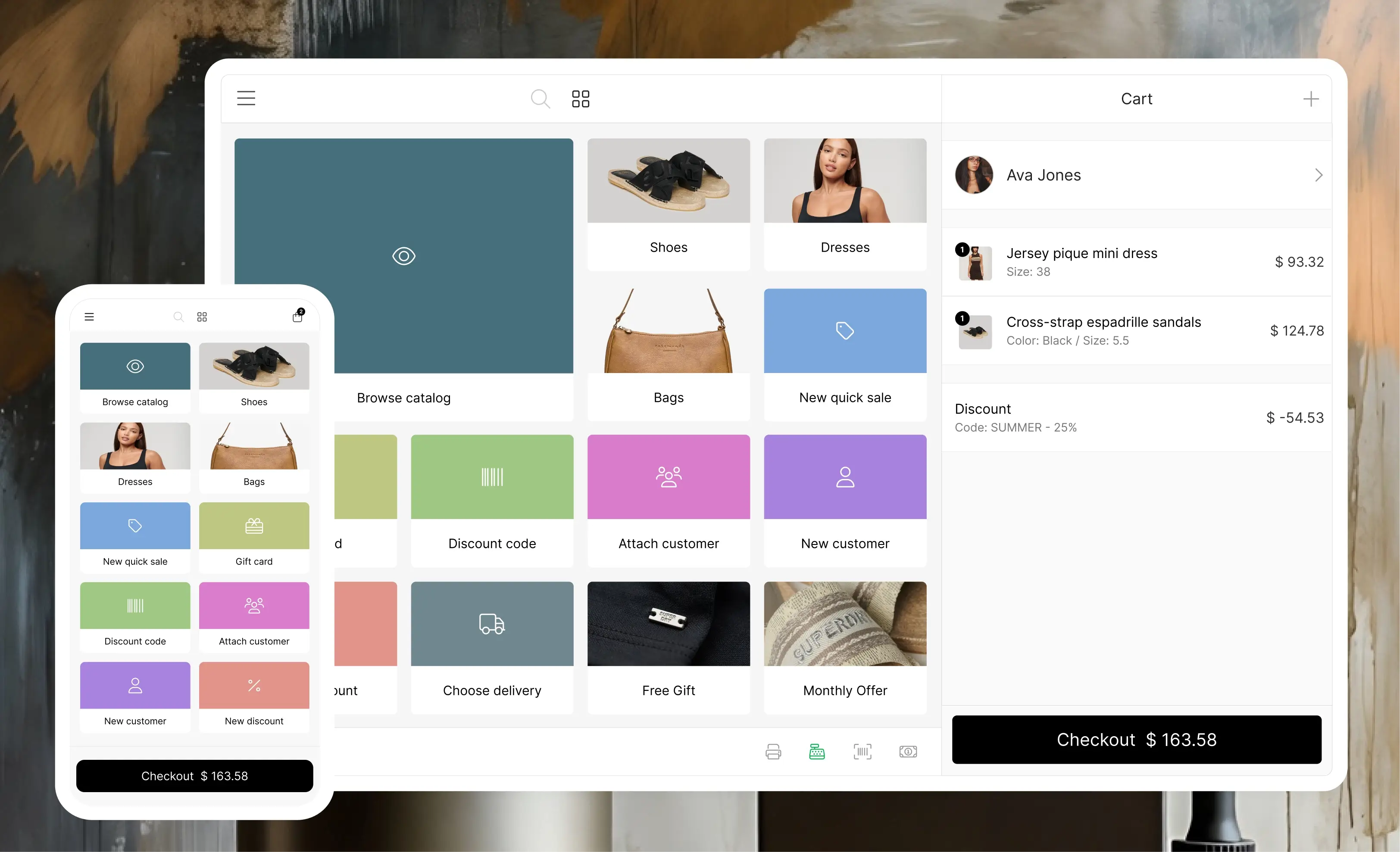 Dashboard mockup