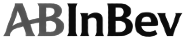 AB InBev company logo in black and white.