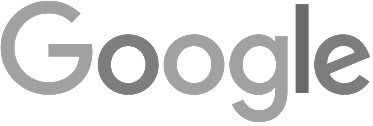Google logo in grayscale.
