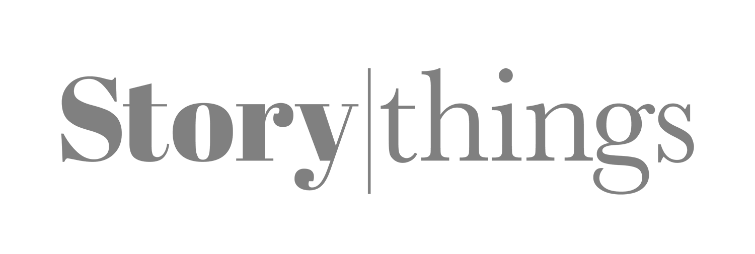 Text logo showing the word 'Story' separated by a vertical line from the word 'things' in gray serif font.