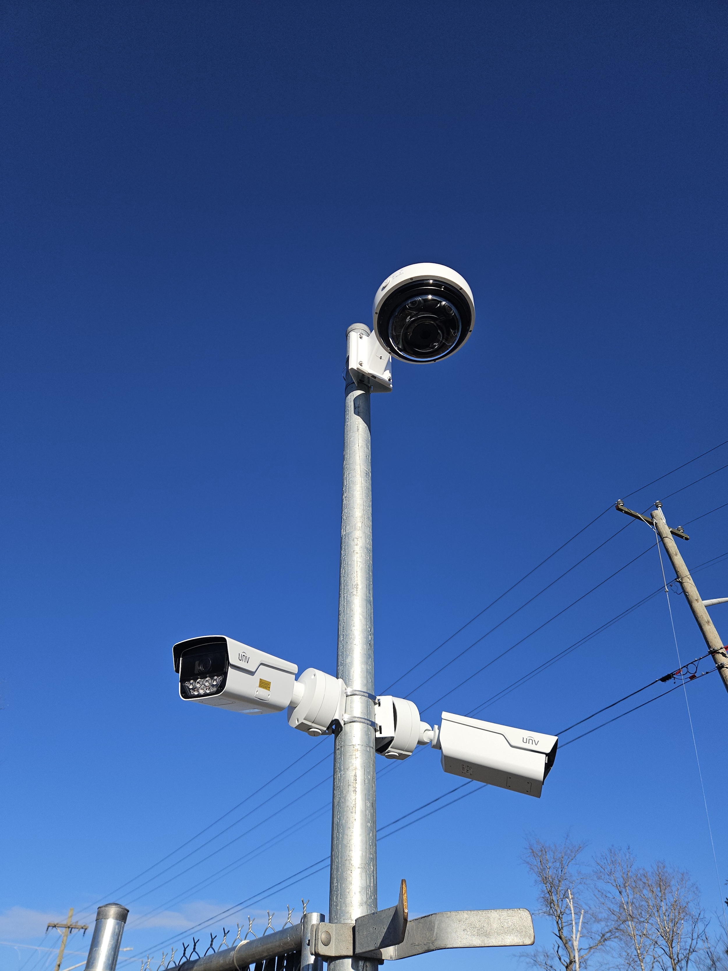 security cameras at tight & compact storage.