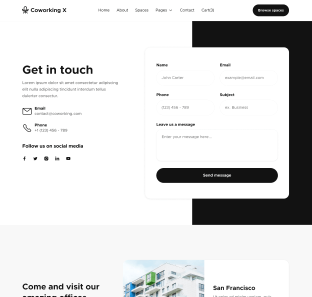 Hero Images Strip - Coworking X Webflow Template