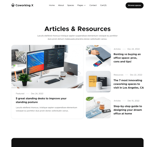 Hero Images Strip - Coworking X Webflow Template