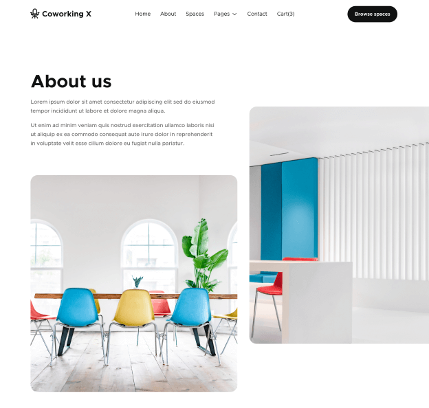 Hero Images Strip - Coworking X Webflow Template