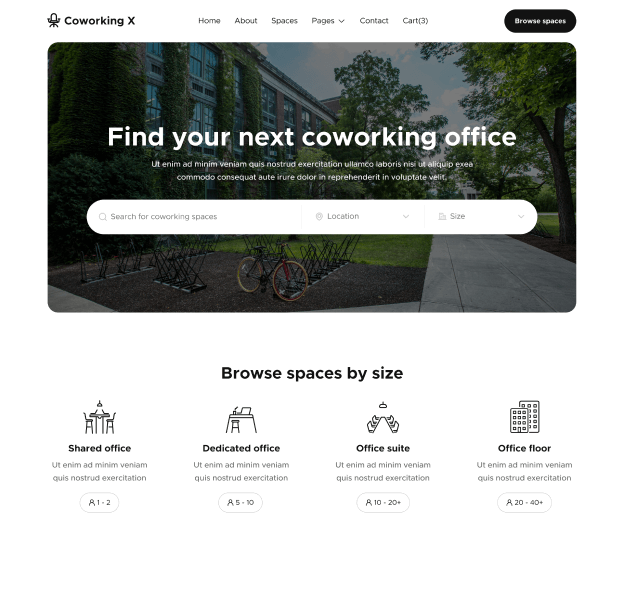 Hero Images Strip - Coworking X Webflow Template