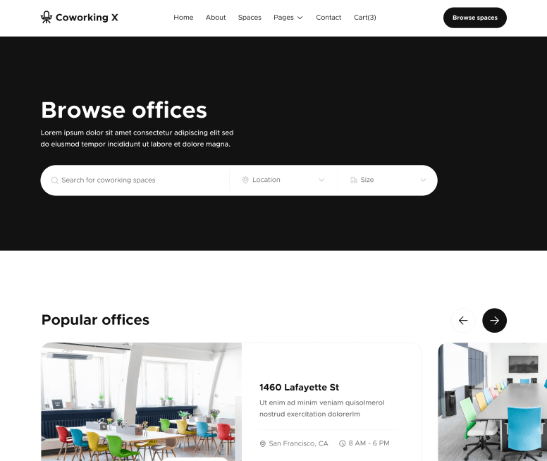 Offices - Coworking X Webflow Template