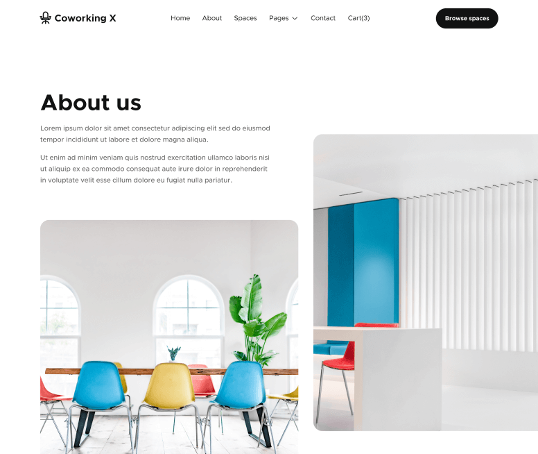 About - Coworking X Webflow Template