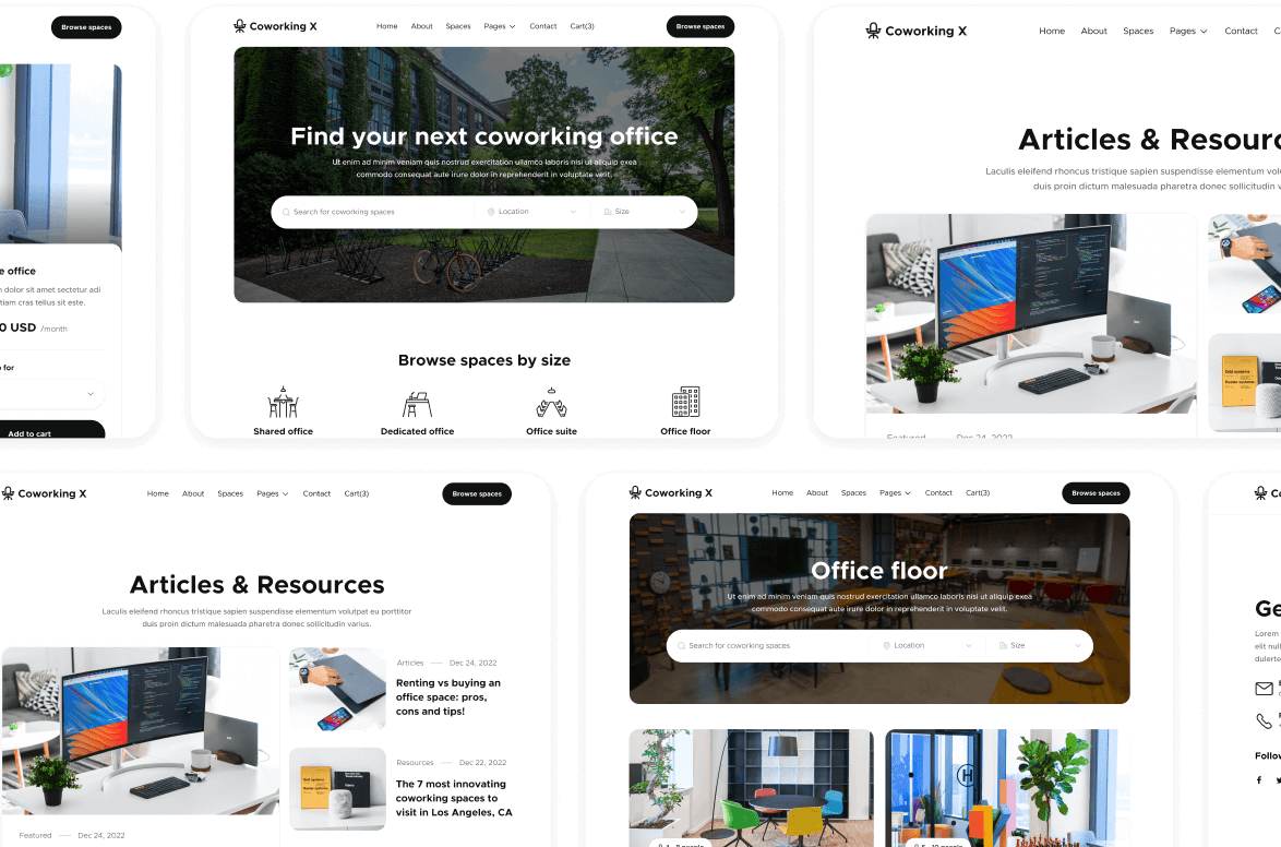 Buy Now On Webflow - Coworking X Webflow Template