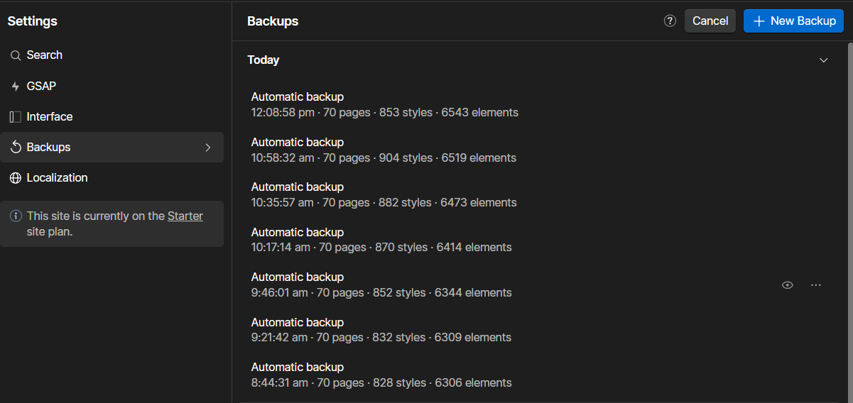 Backups PromptEngine Webflow Template And UI Kit | BRIX Template