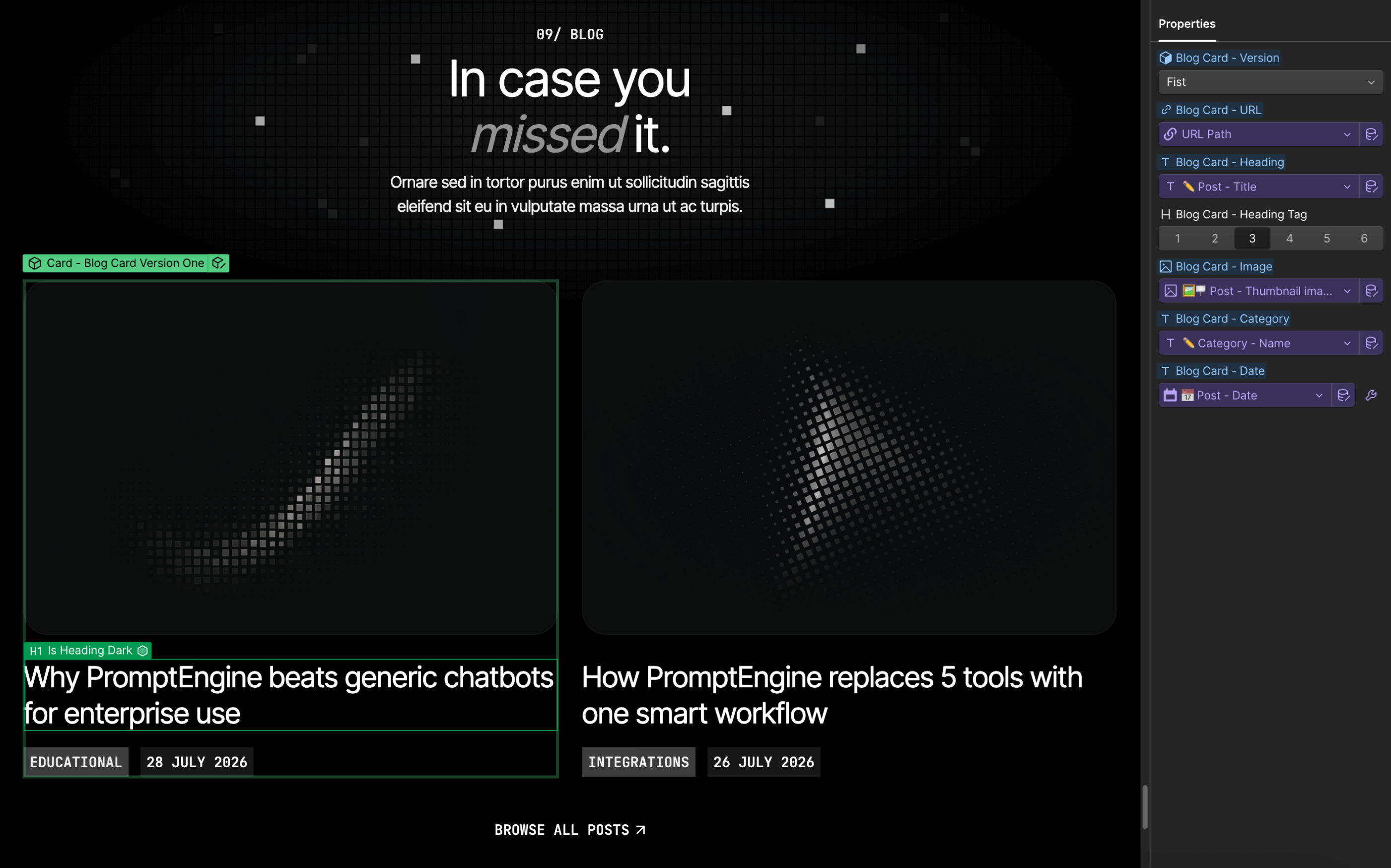 CMS Content PromptEngine Webflow Template And UI Kit | BRIX Template