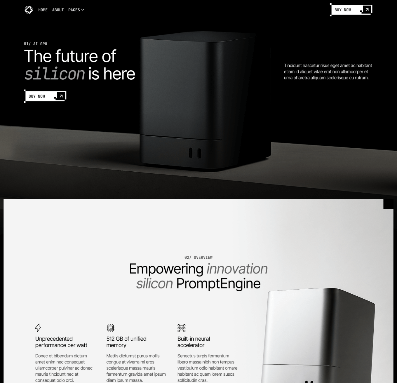 PromptEngine Home V2 Hero Page LLM Webflow Template | BRIX Template