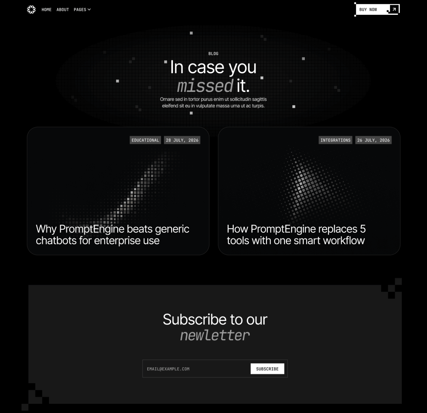 PromptEngine Blog V2 Main Page LLM Webflow Template | BRIX Template