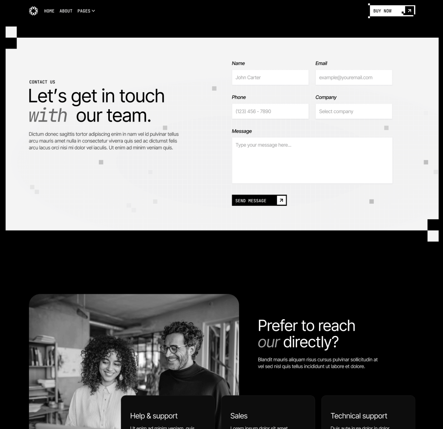 PromptEngine Contact V1 Main Page LLM Webflow Template | BRIX Template