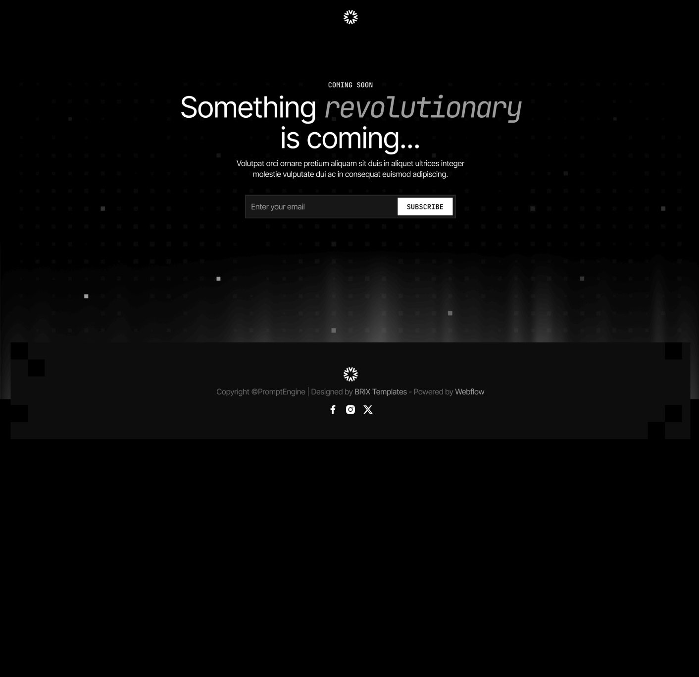 PromptEngine Coming Soon Utility Page LLM Webflow Template | BRIX Template