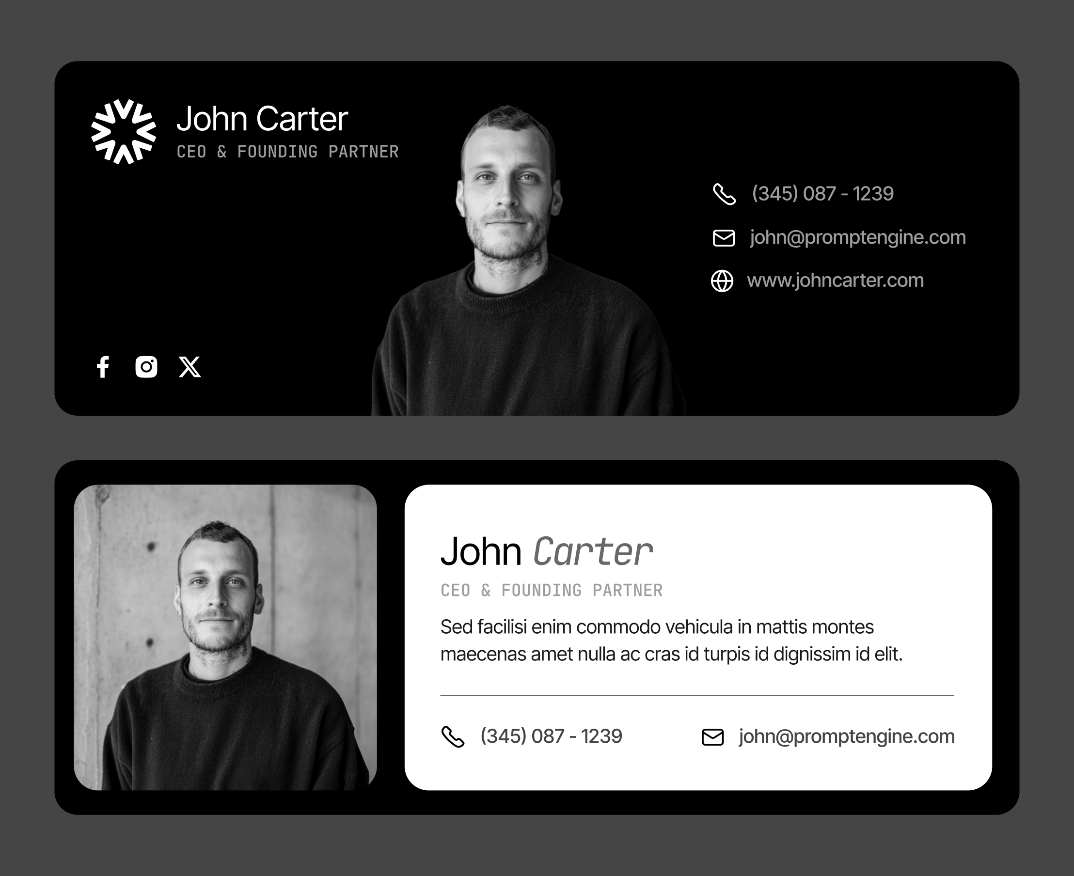 PromptEngine Email Signature LLM Webflow Template | BRIX Template