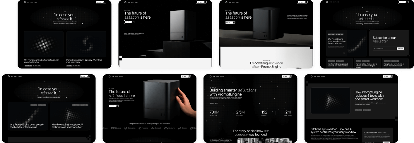 PromptEngine Brix Banner LLM Webflow Template | BRIX Template