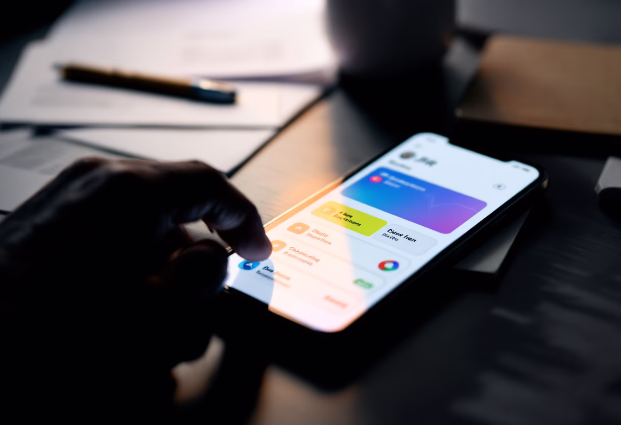 interface image of employee interacting with hr software