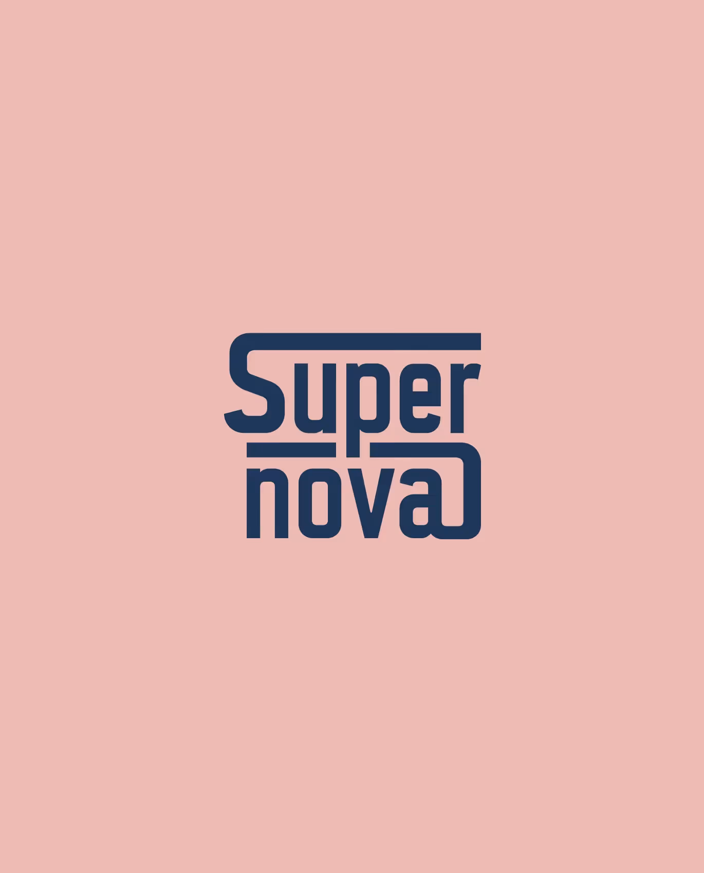 Logo „Supernova“ auf rosafarbenem Hintergrund