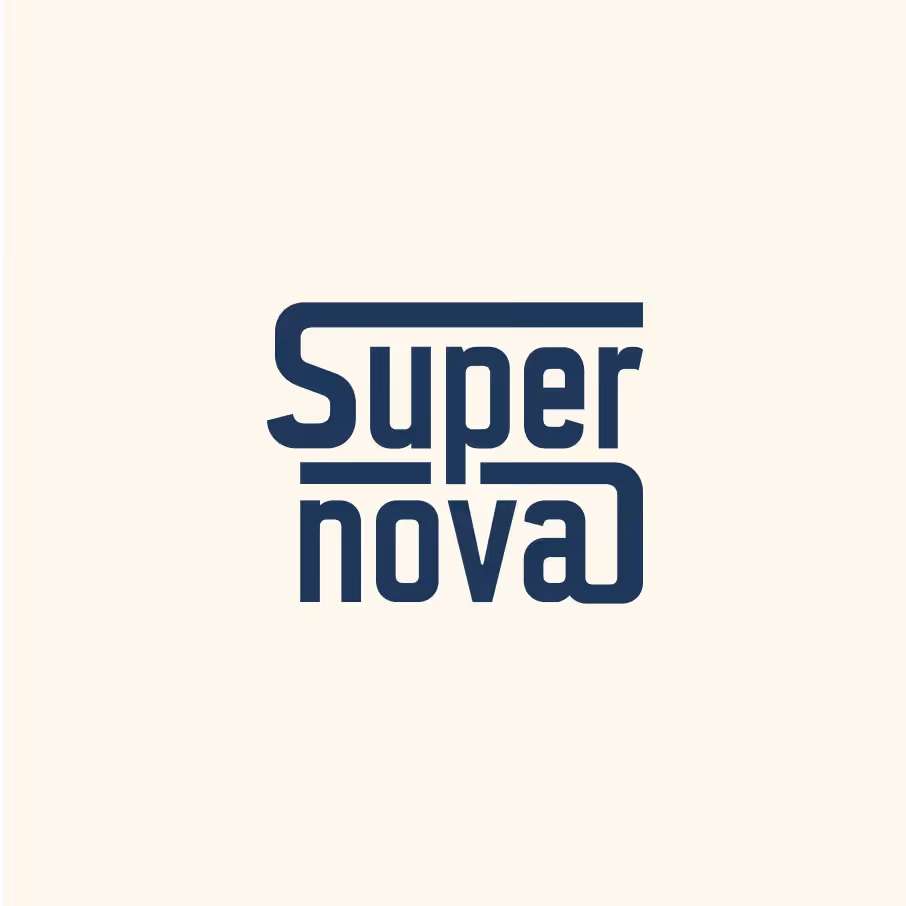 Supernova Logo auf beigem Hintergrund