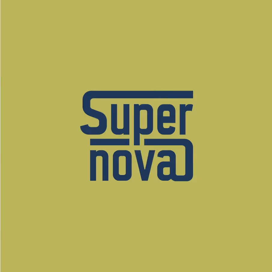 Supernova Logo auf grünem Hintergrund