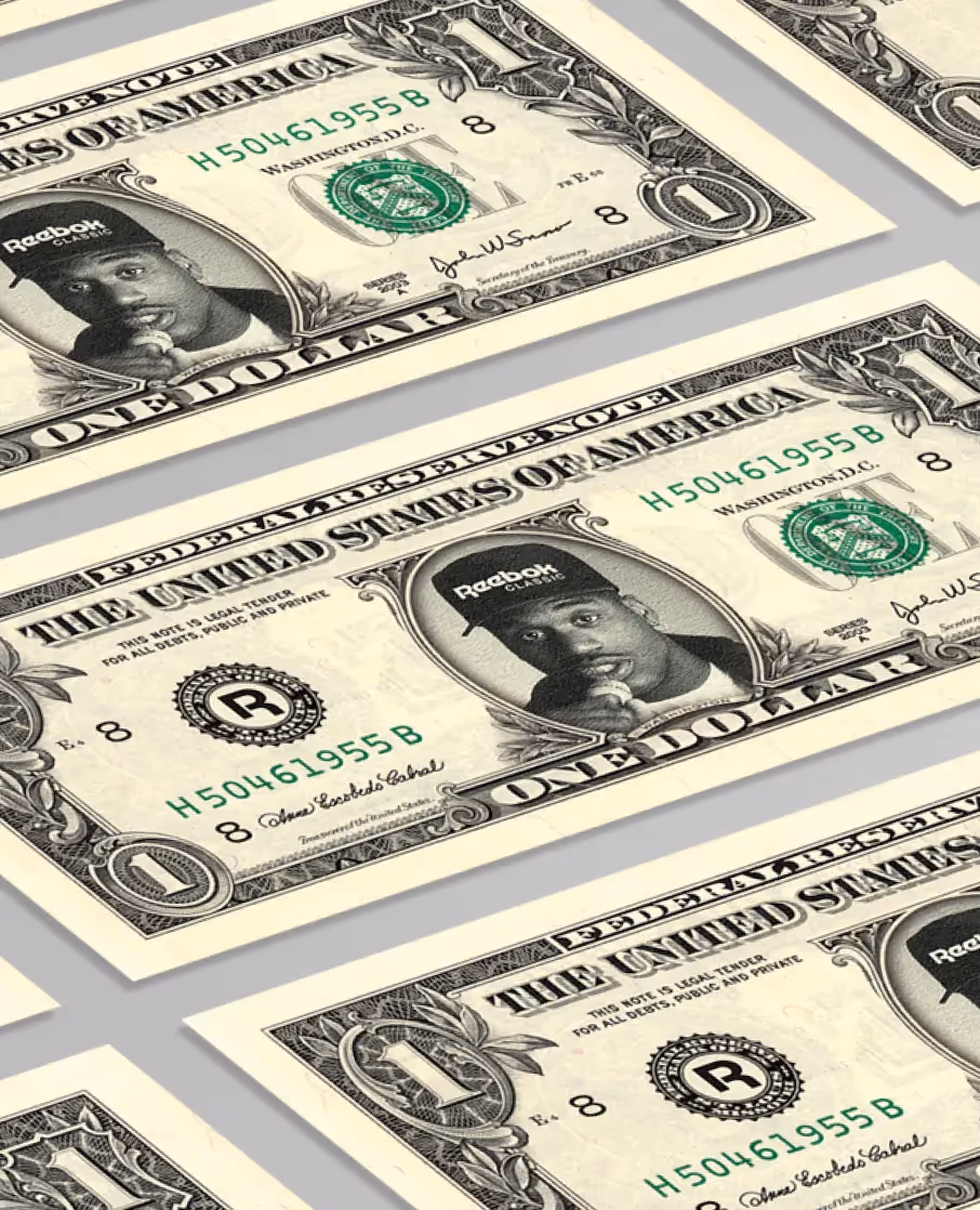 Grafisches Muster aus Geldscheinen