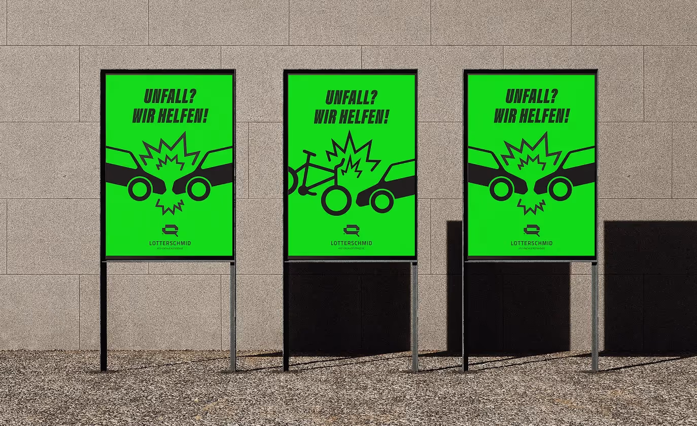 Werbedisplays mit aufmerksamkeitsstarken Kampagnenmotiven