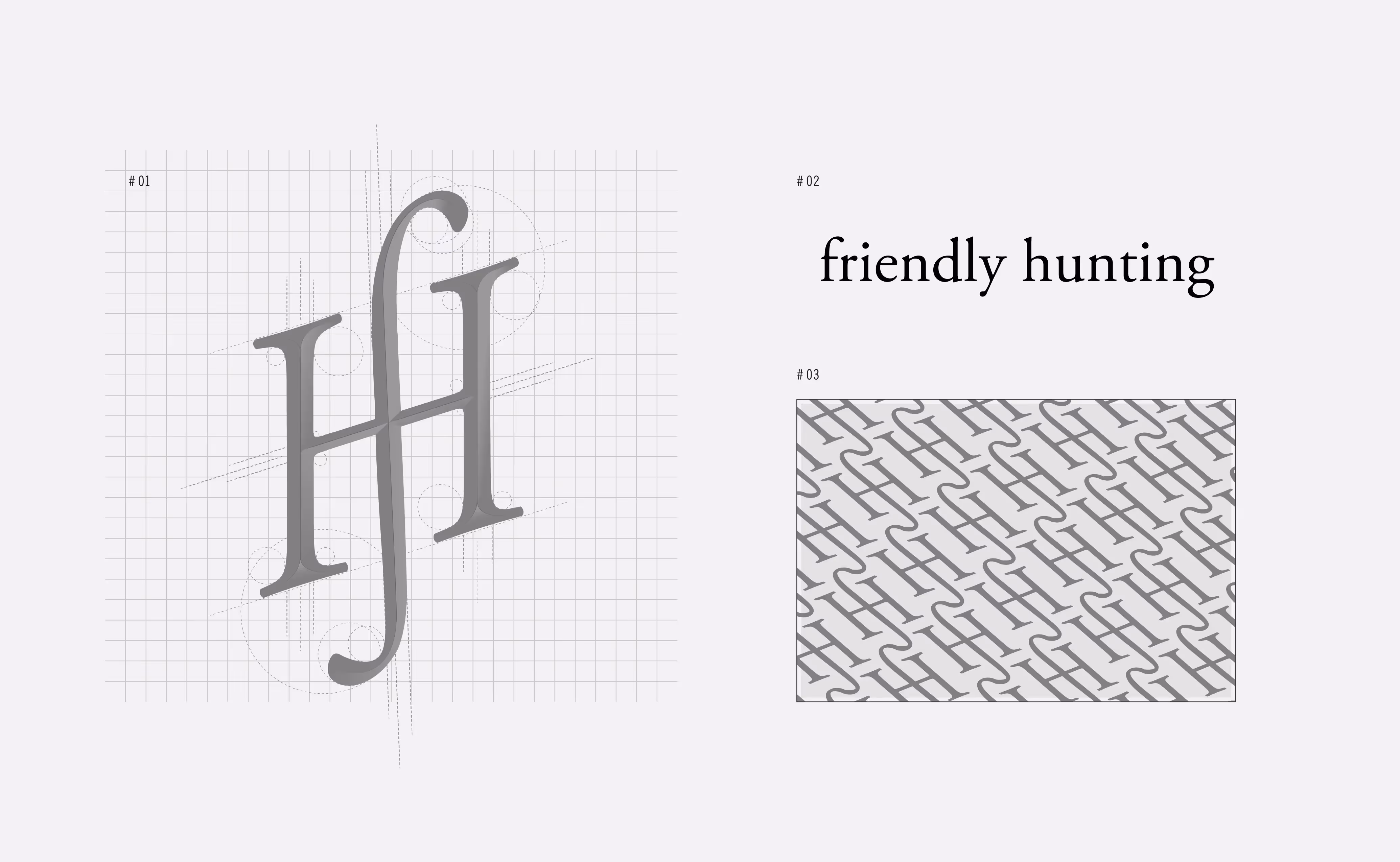 Logo mit Initialen sowie Schriftzug und grafisches Muster