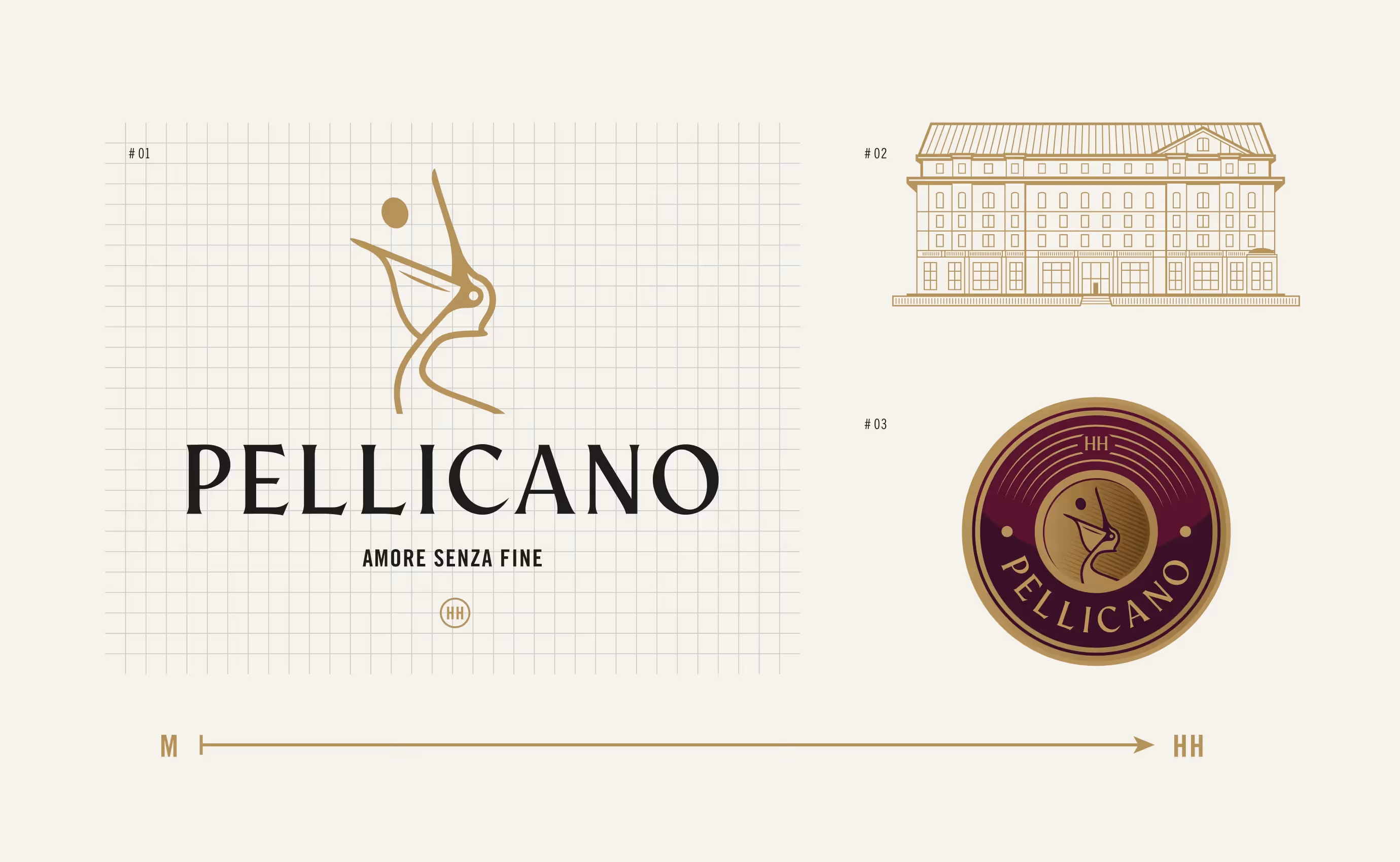 Übersicht der Pellicano Logoentwicklung