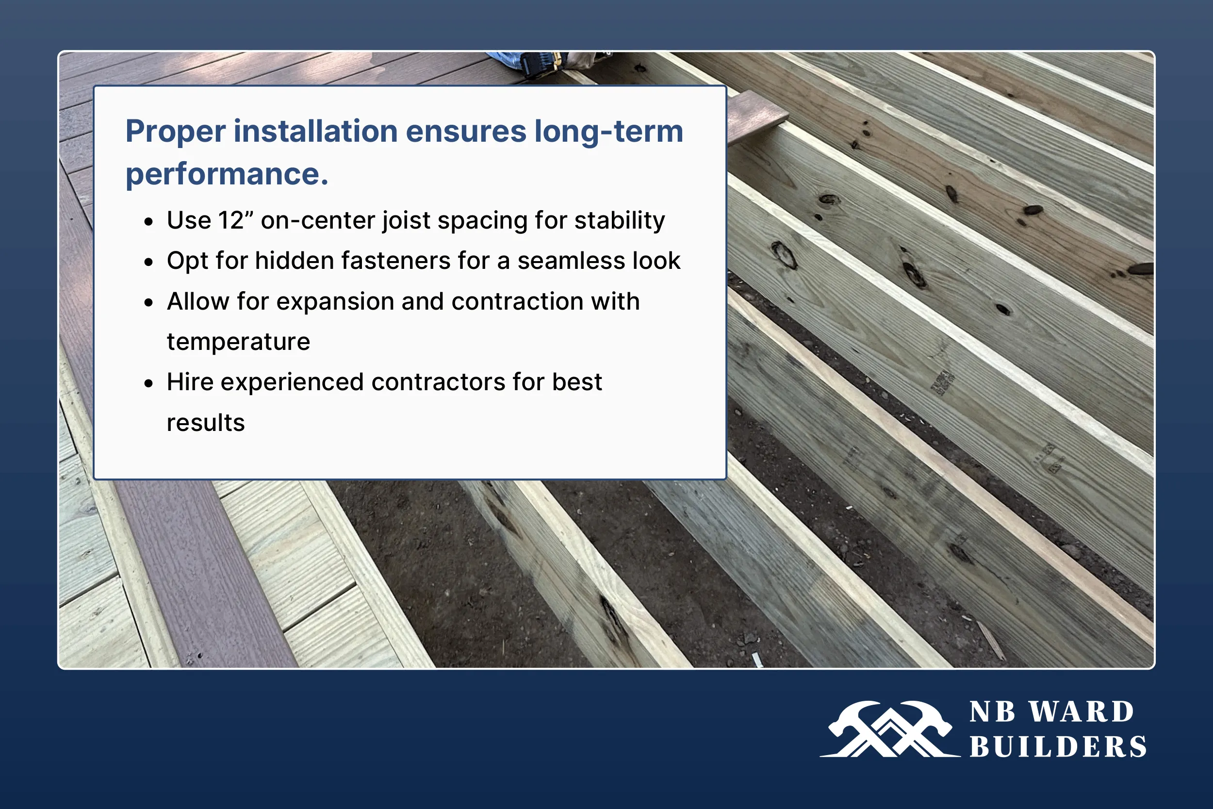 PVC Deck Installation Tips