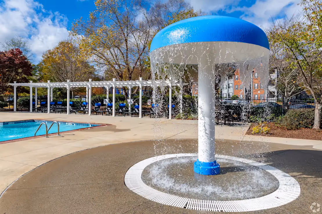 splash pad with water