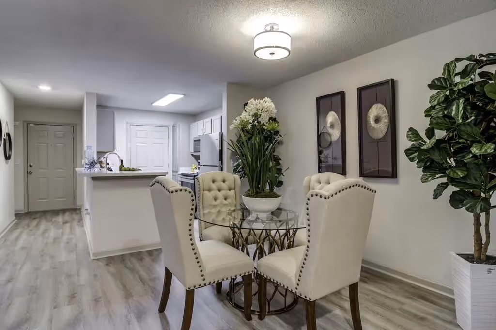 dining area with table and chairs 