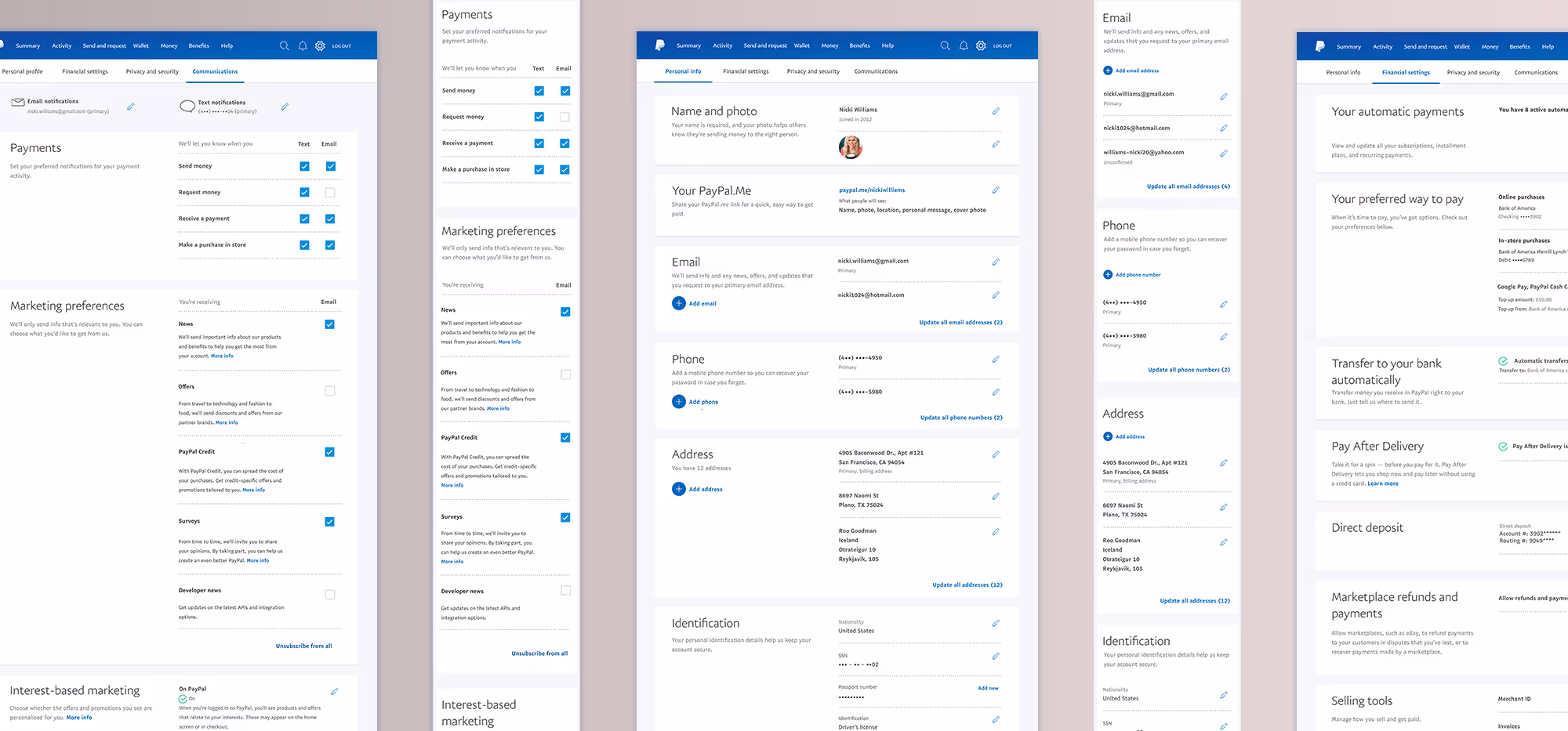 Redesigning PayPal Settings for Clarity, Consistency, and Control