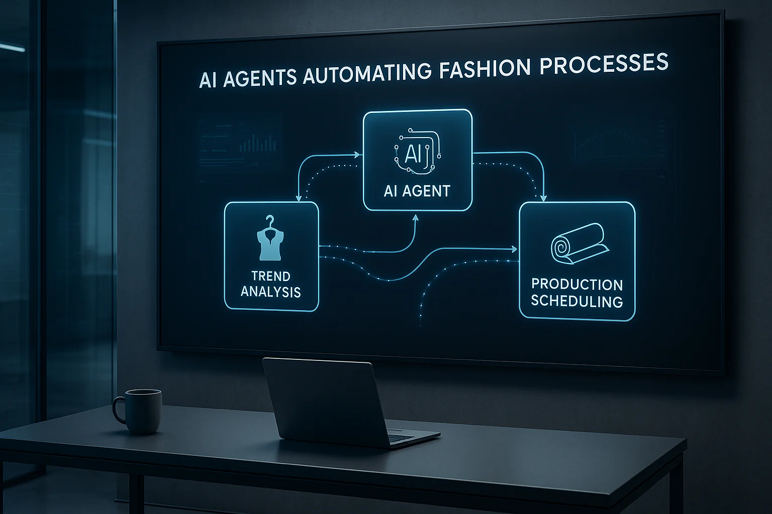 AI workflow diagram for fashion industry.